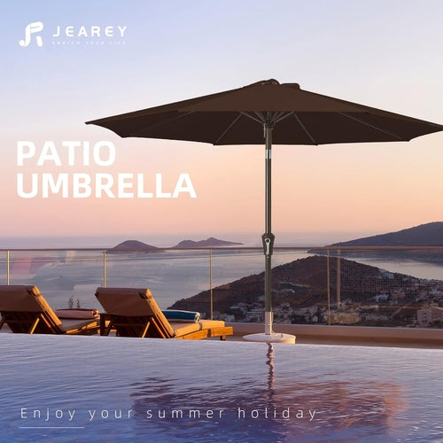 9FT Outdoor Patio Umbrella Outdoor Table Umbrella with Push Button
