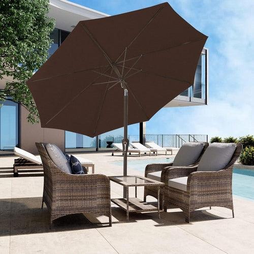9FT Outdoor Patio Umbrella Outdoor Table Umbrella with Push Button