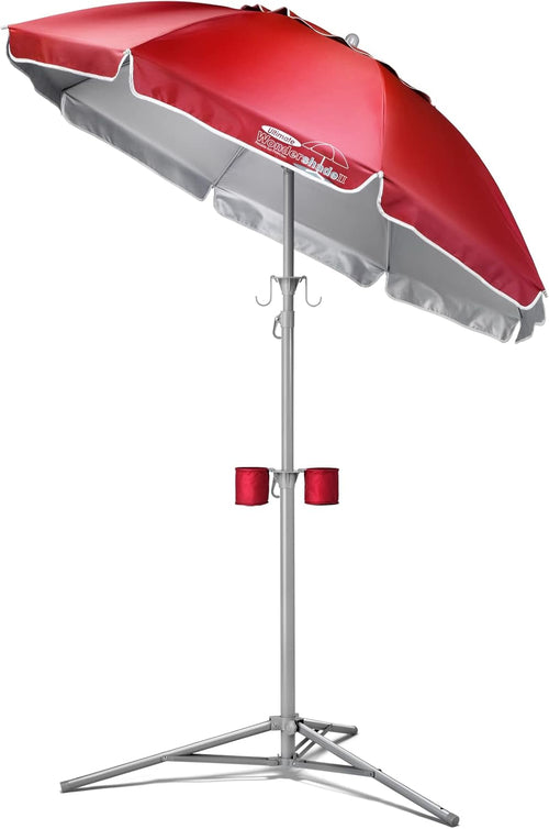 Adjustable Red Sun Shade Umbrella: Easy Carry