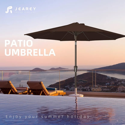 9FT Outdoor Patio Umbrella Outdoor Table Umbrella with Push Button