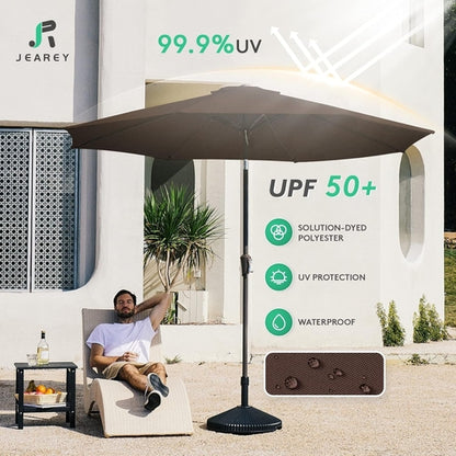 9FT Outdoor Patio Umbrella Outdoor Table Umbrella with Push Button