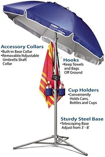 Adjustable Red Sun Shade Umbrella: Easy Carry