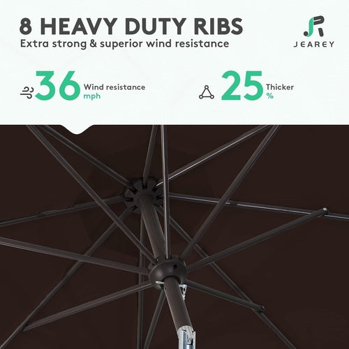9FT Outdoor Patio Umbrella Outdoor Table Umbrella with Push Button