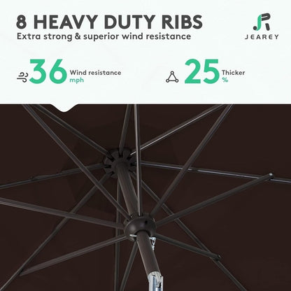 9FT Outdoor Patio Umbrella Outdoor Table Umbrella with Push Button